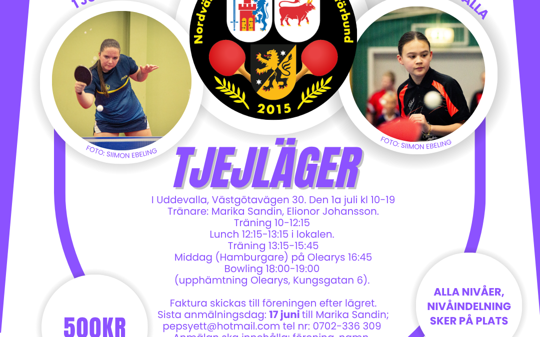 Inbjudan tjejläger med middag och bowling